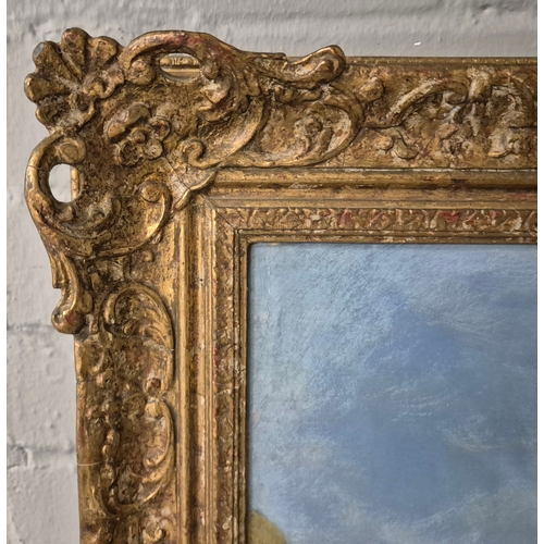 85 - THOMAS FRANCIS WAINEWRIGHT (1794-1883). FIGURES ON THE FORESHORE. oil on canvas, in gilt frame. Bear... 