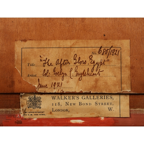 91 - LT. COL. EVELYN L. ENGLEHEART (BRITISH, ACTIVE EARLY 20TH CENTURY). THE AFTER GLOW, EGYPT. watercolo... 