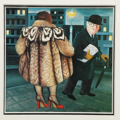 94 - BERYL COOK (1926-2008). A COLLECTION OF PRINTS ON PAPER (6). all signed, mounted, glazed and framed,... 