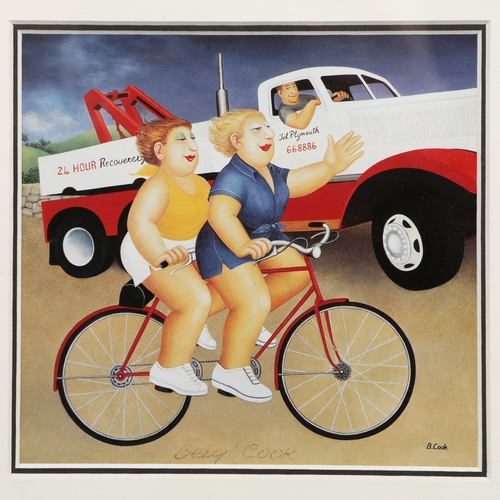 94 - BERYL COOK (1926-2008). A COLLECTION OF PRINTS ON PAPER (6). all signed, mounted, glazed and framed,... 