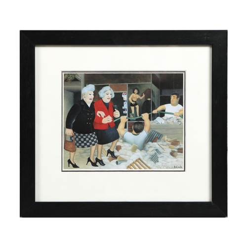 95 - BERYL COOK (1926-2008). A COLLECTION OF PRINTS ON PAPER (4). all signed, mounted, glazed and framed,... 