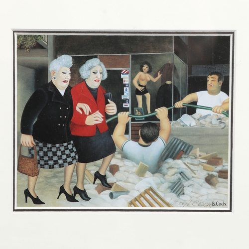 95 - BERYL COOK (1926-2008). A COLLECTION OF PRINTS ON PAPER (4). all signed, mounted, glazed and framed,... 