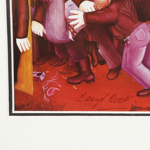 95 - BERYL COOK (1926-2008). A COLLECTION OF PRINTS ON PAPER (4). all signed, mounted, glazed and framed,... 