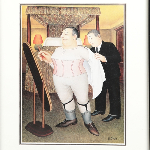 96 - BERYL COOK (1926-2008). A COLLECTION OF PRINTS ON PAPER (4). all signed, mounted, glazed and framed,... 