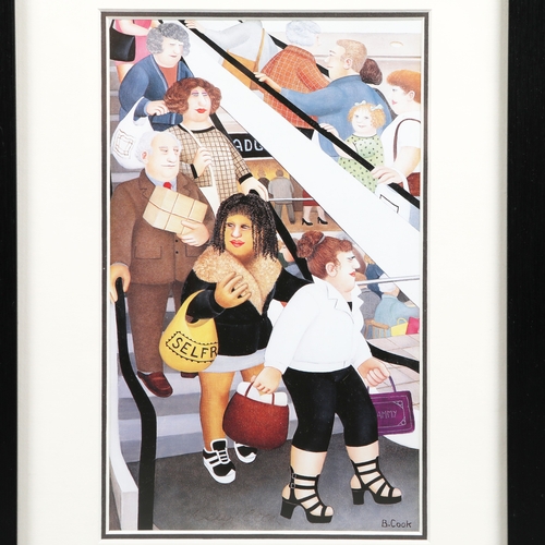 96 - BERYL COOK (1926-2008). A COLLECTION OF PRINTS ON PAPER (4). all signed, mounted, glazed and framed,... 