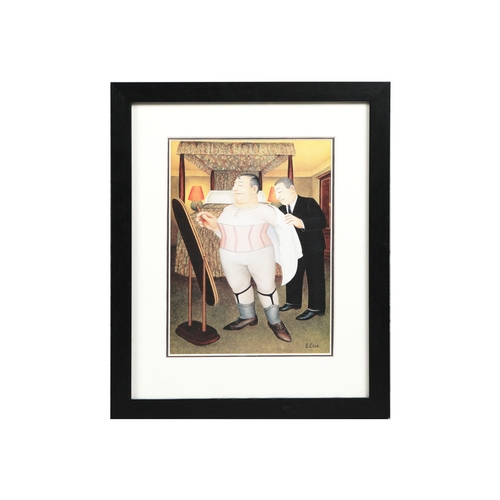 96 - BERYL COOK (1926-2008). A COLLECTION OF PRINTS ON PAPER (4). all signed, mounted, glazed and framed,... 