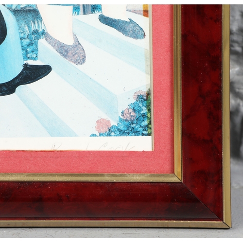 96 - BERYL COOK (1926-2008). A COLLECTION OF PRINTS ON PAPER (4). all signed, mounted, glazed and framed,... 