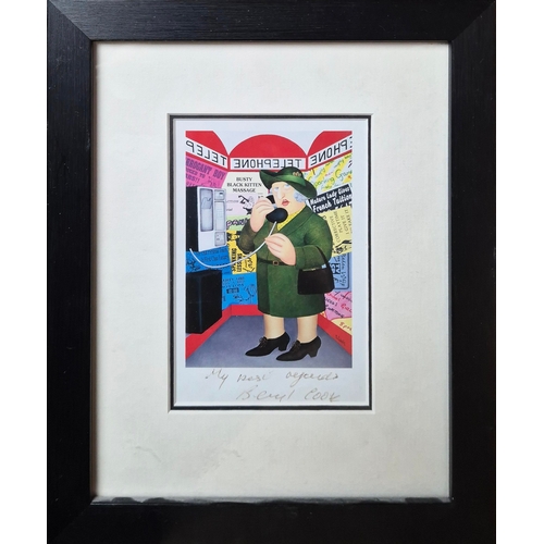 97 - BERYL COOK (1926-2008). NUDE ON LEOPARDSKIN AND THREE OTHER PRINTS (4). two inscribed and signed, tw... 