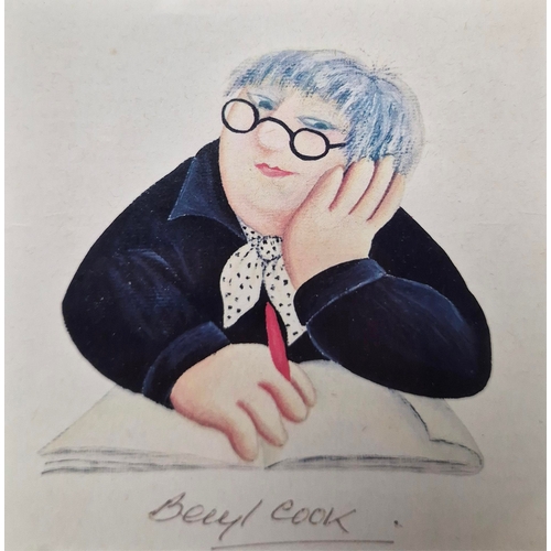 97 - BERYL COOK (1926-2008). NUDE ON LEOPARDSKIN AND THREE OTHER PRINTS (4). two inscribed and signed, tw... 