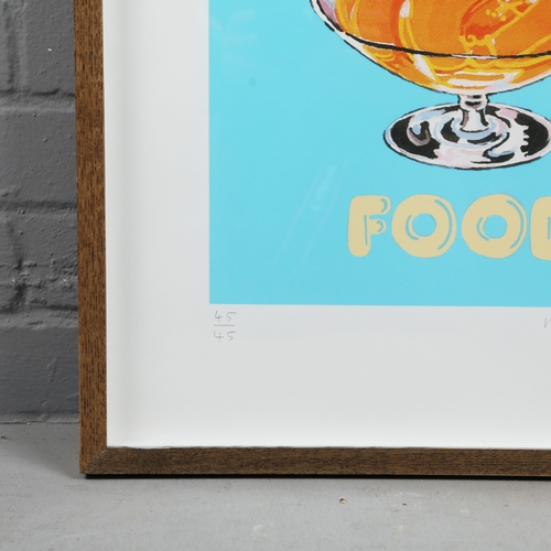 99 - MAGDA ARCHER. WAKE ME UP FOR FOOD. print on paper, limited edition 45/45, signed bottom right, frame... 