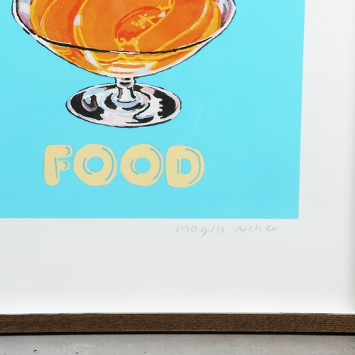 99 - MAGDA ARCHER. WAKE ME UP FOR FOOD. print on paper, limited edition 45/45, signed bottom right, frame... 