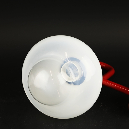 125 - PAIR OF 1960s SWEDISH HANS-AGNE JAKOBSSON AB MARKARYD WALL LIGHTS. Red metal and copper 30cm H x 20c... 