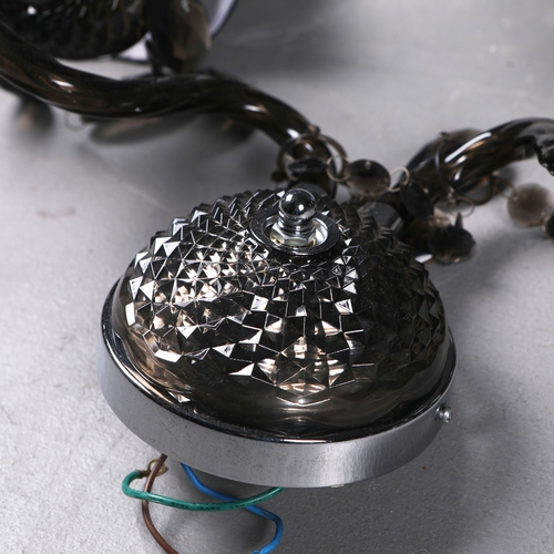 127 - MUNO ROMEO WALL LIGHTS, A PAIR. with shades, 40cm H each approx. (2).