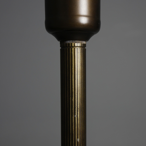 130 - TIFFANY STYLE FLOOR STANDING LAMP. the bowl-shaped shade with floral and dragonfly decoration, raise... 