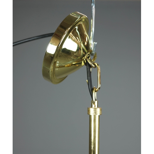 145 - 1970s AMERICAN GILT BRASS CEILING LIGHT. With twelve lights 100cm H x 62cm W.