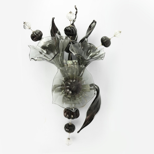 146 - MURANO GLASS WALL LIGHT. 80cm x 40cm x 20cm approx.