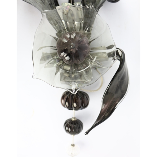 146 - MURANO GLASS WALL LIGHT. 80cm x 40cm x 20cm approx.