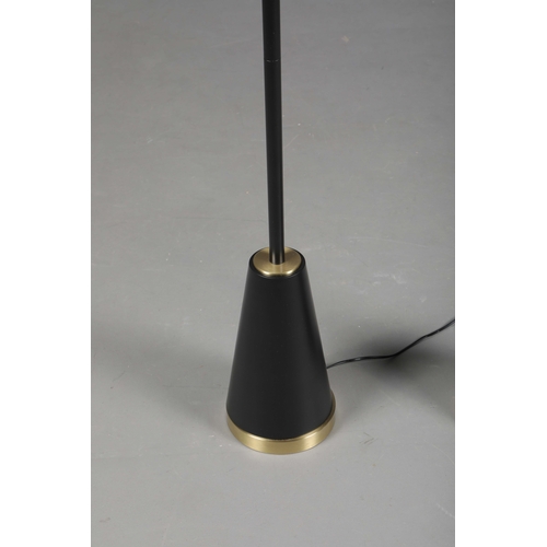 154 - FLOOR LAMPS, A PAIR. with shades, 170cm H each approx. (2).