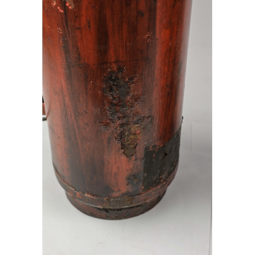 157 - PAIR OF VINTAGE FIRE EXTINGUISHER CONVERTED TABLE LAMPS. 68cm H approx.