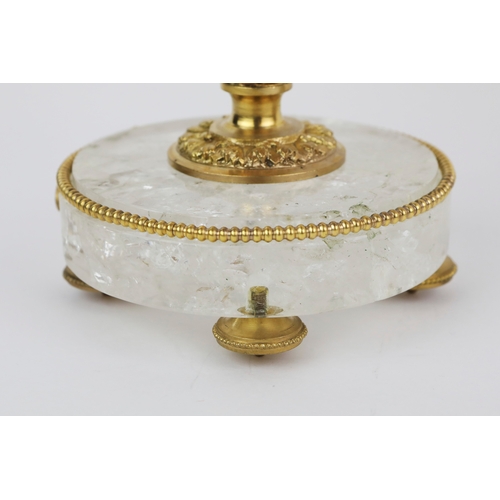 160 - HOLLYWOOD REGENCY STYLE CANDELABRA, A PAIR. 37cm H approx. (2).