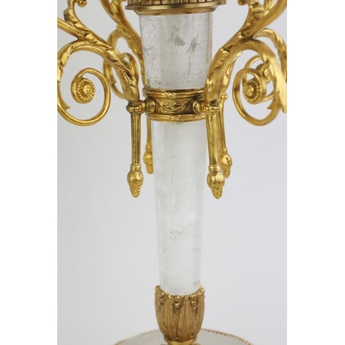 160 - HOLLYWOOD REGENCY STYLE CANDELABRA, A PAIR. 37cm H approx. (2).
