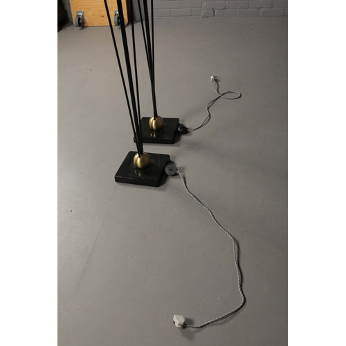 162 - MID-CENTURY ITALIAN FLOOR LAMPS (2). a pair, 139cm H.