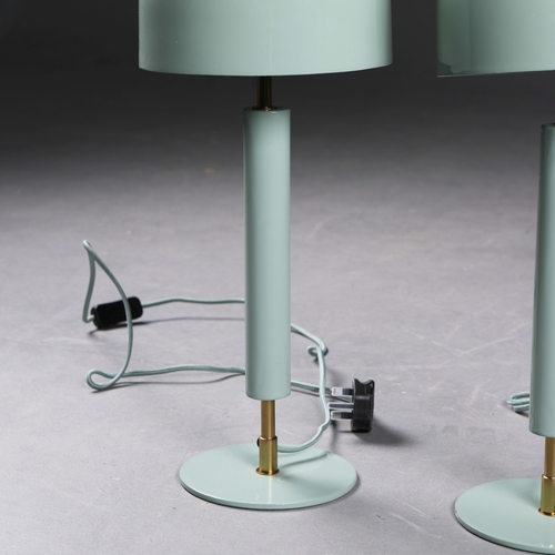 168 - 1970S ITALIAN STYLE TABLE LAMPS, A PAIR. with shades, 52cm H approx. (2).