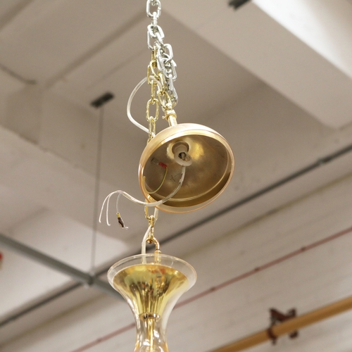 17 - PAIR MURANO BELLA FIGURA LEONARDO CHANDELIERS. two tier, 12 branch model, 1m drop, 80cm D. (2).