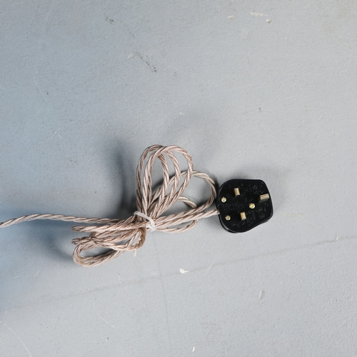 176 - MURANO STYLE BLUE FACETED GLASS TABLE LAMPS, A PAIR. 51cm H approx. (2).