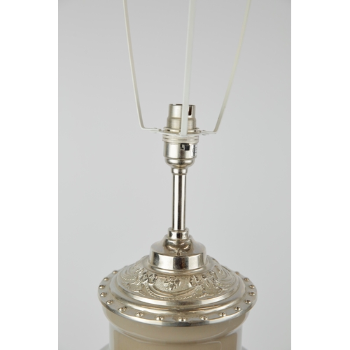 18 - BELLA FIGURA TABLE LAMPS, A PAIR. with differing shade carriers, 58cm H each not including shade car... 