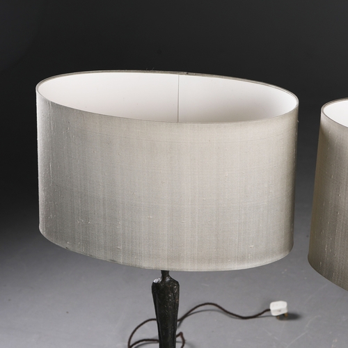 2 - PORTA ROMANA MAN 1 TABLE LAMPS, A PAIR. with Porta Romana shades, 92.5cm H each approx. (2).