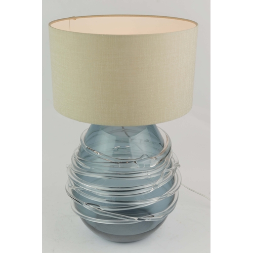 20 - TABLE LAMPS, A PAIR, WITH HEATHFEILD & CO LAMP SHADES. (2). 57cm H approx. (2).