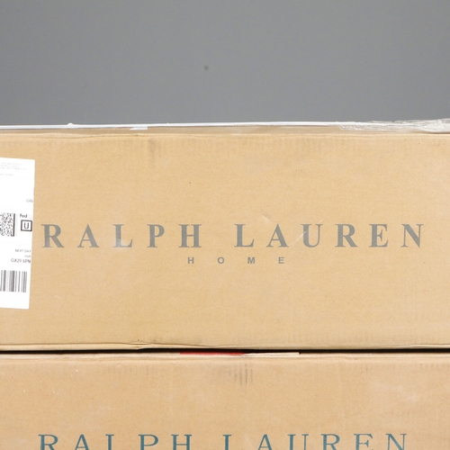 23 - SET OF FOUR BOXED RALPH LAUREN MEDIUM GENEVA WALL SCONCES IN A BRONZE FINISH. Each light - 66cm H x ... 
