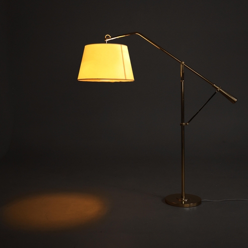 24 - RALPH LAUREN NOLAN LOFT FLOOR LAMP. with shade, 170cm H at tallest approx.