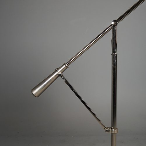 24 - RALPH LAUREN NOLAN LOFT FLOOR LAMP. with shade, 170cm H at tallest approx.