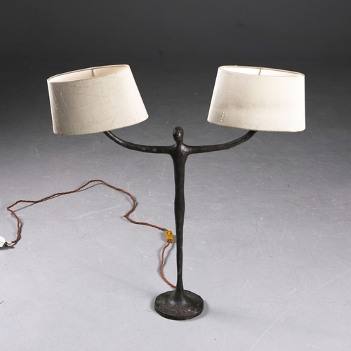 3 - PORTA ROMANA TABLE LAMP. with Porta Romana Shades, 75.5cm H approx.