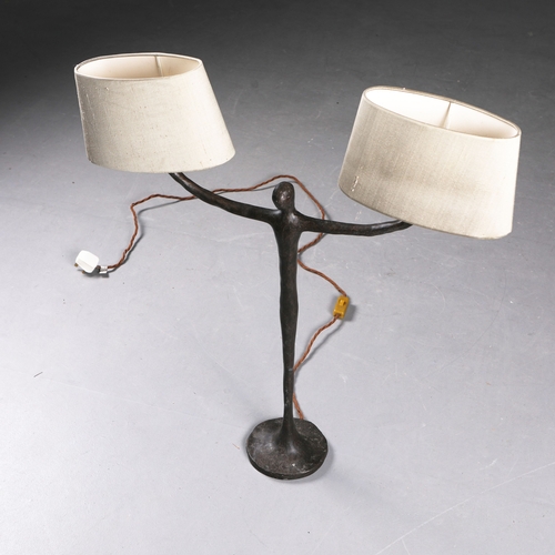 3 - PORTA ROMANA TABLE LAMP. with Porta Romana Shades, 75.5cm H approx.