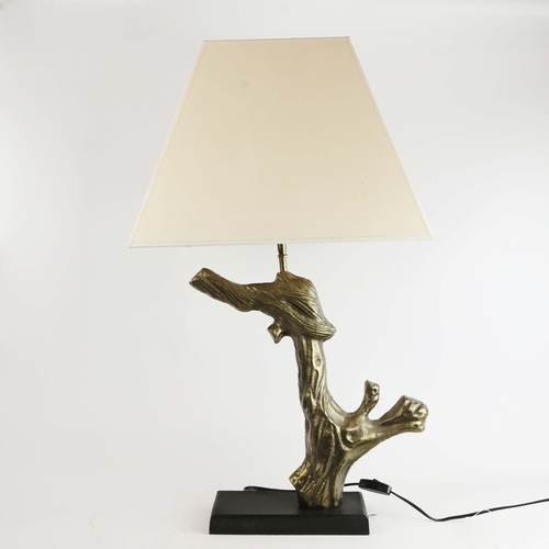 36 - ROBERT LANGFORD TREE BRANCH LAMP. with a shade, overall height including shade 85cm t.