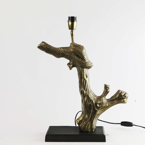 36 - ROBERT LANGFORD TREE BRANCH LAMP. with a shade, overall height including shade 85cm t.