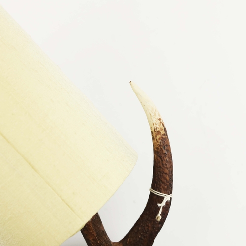 38 - DAVID HUNT LIGHTING LEFT AND RIGHT HAND WALL LIGHTS. (2). with shades, 63cm H each approx. (2).