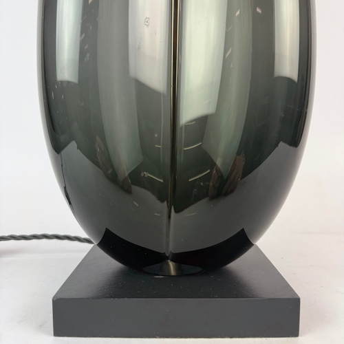 4 - PORTA ROMANA COFFEE BEAN TABLE LAMP. with Porta Romana shade, 66cm H approx.