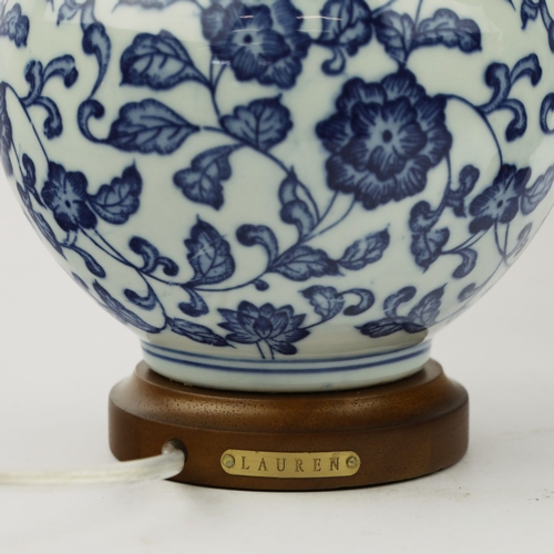 45 - LAUREN RALPH LAUREN HOME TABLE LAMPS, A PAIR. with shades, 50cm H each approx. (2).