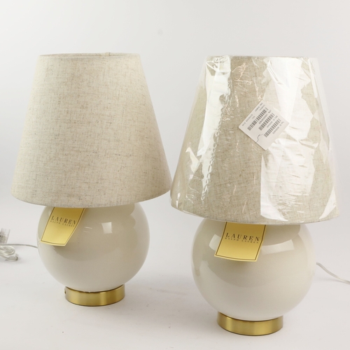 49 - LAUREN RALPH LAUREN HOME TABLE LAMPS, A PAIR. with shades, 46cm H each approx. (2).