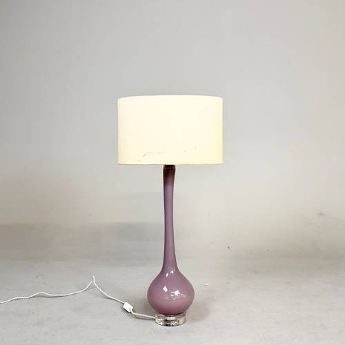 5 - PORTA ROMANA GOURD LAMP. with Porta Romana shade, overall 85cm t including shade.