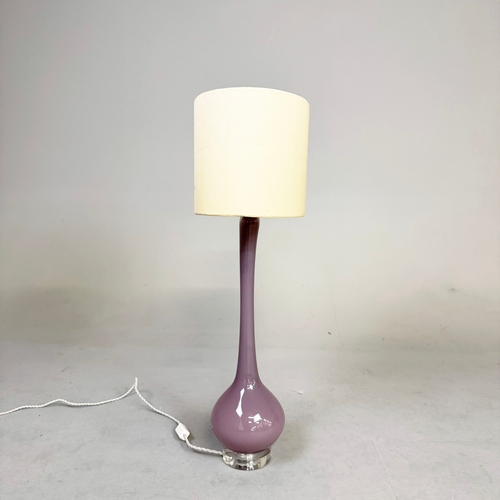 5 - PORTA ROMANA GOURD LAMP. with Porta Romana shade, overall 85cm t including shade.