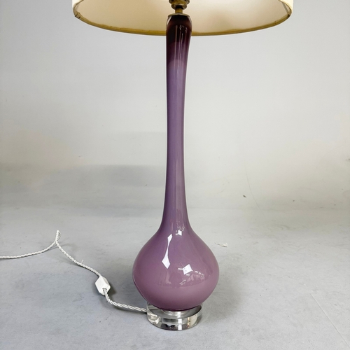 5 - PORTA ROMANA GOURD LAMP. with Porta Romana shade, overall 85cm t including shade.