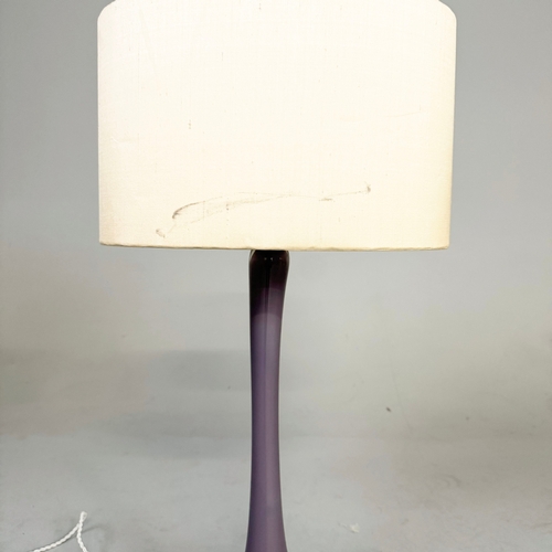 5 - PORTA ROMANA GOURD LAMP. with Porta Romana shade, overall 85cm t including shade.