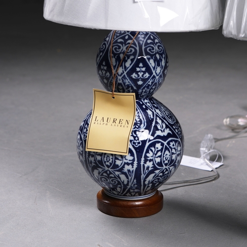 52 - LAUREN RALPH LAUREN HOME TABLE LAMPS, A PAIR. with shades, 49cm H each approx. (2).