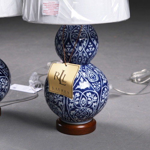 52 - LAUREN RALPH LAUREN HOME TABLE LAMPS, A PAIR. with shades, 49cm H each approx. (2).