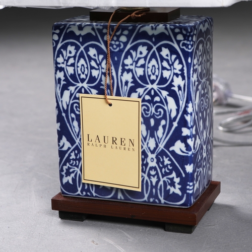 55 - LAUREN RALPH LAUREN HOME TABLE LAMPS, A PAIR. with shades, 41cm H each approx. (2).